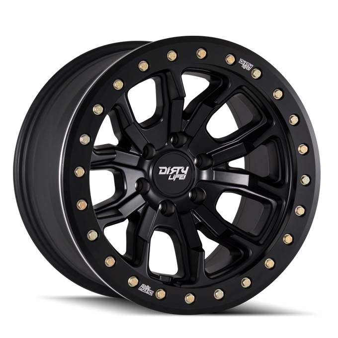 Dt-1 9303 17x9 in Satin Black Wheel <br> 5x127 Bolt Pattern / -38mm Offset / 78.1mm Hub