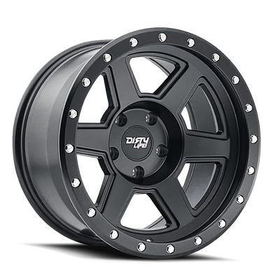 Compound 9315 17x9 in Matte Black Wheel <br> 6x139.7 Bolt Pattern / -38mm Offset / 106mm Hub