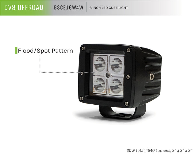 3-Inch LED Cube Light <br>Universal