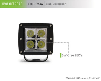 3-Inch LED Cube Light <br>Universal