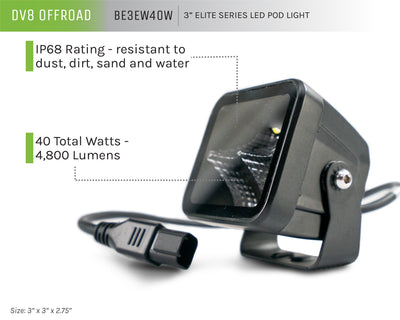 3-Inch Elite Series LED Pod Light <br>Universal