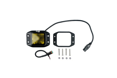 3-Inch Elite Series LED Amber Flush Mount Pod Light <br>Universal