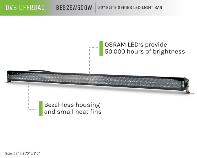 52-Inch Elite Series LED Light Bar <br>Universal