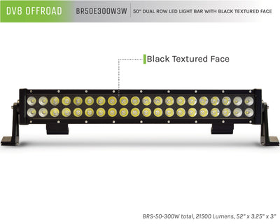 Dual Row LED Light Bar With Black Bezel <br>Universal