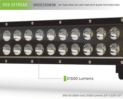 Dual Row LED Light Bar With Black Bezel <br>Universal