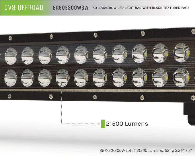 Dual Row LED Light Bar With Black Bezel <br>Universal