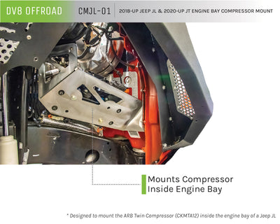 Engine Bay Compressor Mount <br>18-21 Jeep Wrangler 20-21 Gladiator