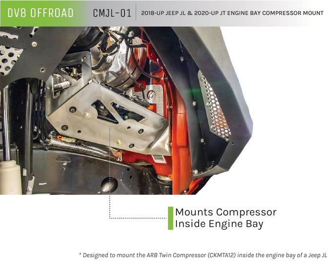 Engine Bay Compressor Mount <br>18-21 Jeep Wrangler 20-21 Gladiator