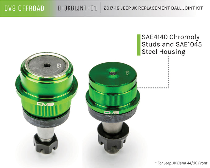 Dana 30 Or Dana 44 Replacement Ball Joint Kit <br>07-17 Jeep Wrangler, 2018 JK