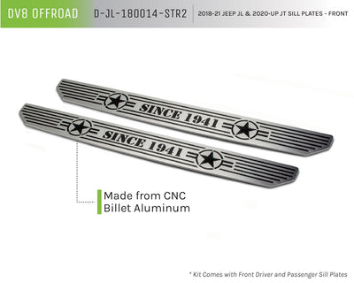 Front Sill Plates <br>18-21 Jeep Wrangler 20-21 Gladiator