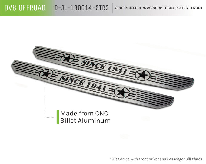 Front Sill Plates <br>18-21 Jeep Wrangler 20-21 Gladiator