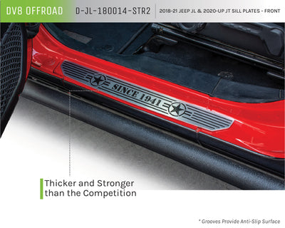 Front Sill Plates <br>18-21 Jeep Wrangler 20-21 Gladiator