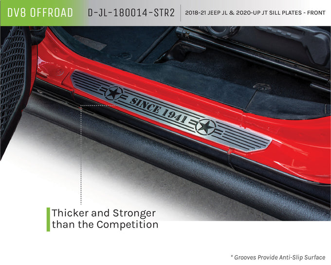 Front Sill Plates <br>18-21 Jeep Wrangler 20-21 Gladiator