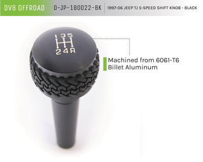 Black 5-Speed Shift Knob <br>97-06 Jeep Wrangler
