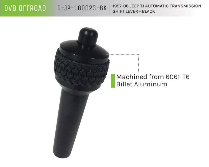 Black Shift Lever <br>97-06 Jeep Wrangler