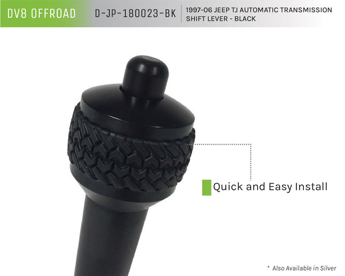Black Shift Lever <br>97-06 Jeep Wrangler