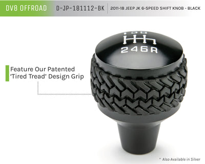 Black 6-Speed Shift Knob <br>11-17 Jeep Wrangler, 2018 JK