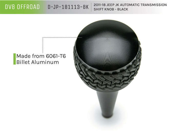 Black Shift Knob <br>11-17 Jeep Wrangler, 2018 JK