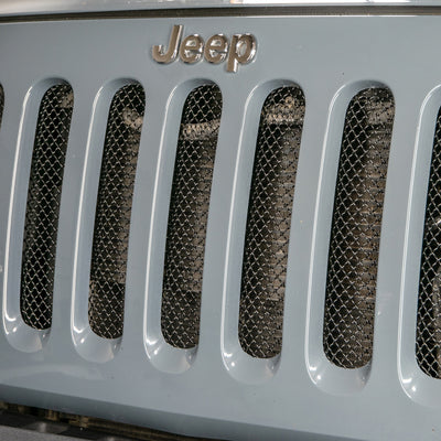 Black 1-Piece Mesh Grille <br>07-17 Jeep Wrangler, 2018 JK