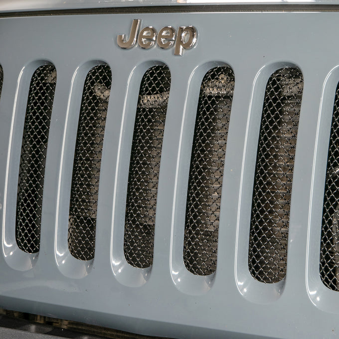 Black 1-Piece Mesh Grille <br>07-17 Jeep Wrangler, 2018 JK