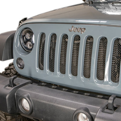 Black 1-Piece Mesh Grille <br>07-17 Jeep Wrangler, 2018 JK