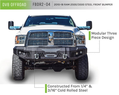 Steel Front Bumper <br>10-18 Dodge Ram 2500, 3500