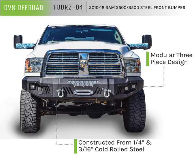 Steel Front Bumper <br>10-18 Dodge Ram 2500, 3500