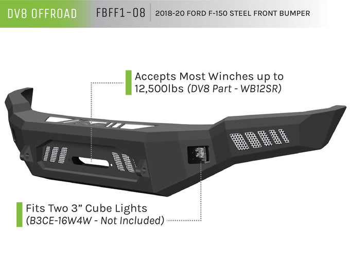 Steel Front Bumper <br>18-21 Ford F-150
