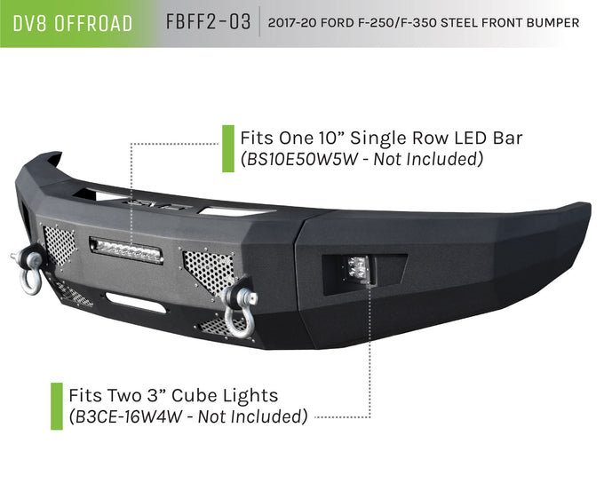 Steel Front Bumper <br>17-20 Ford F-250, F-350 Super Duty