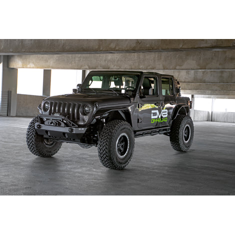 FS-25 Stubby Front Bumper with Plated Bull Bar <br>07-25 Jeep Wrangler JK, JL, Gladiator JT