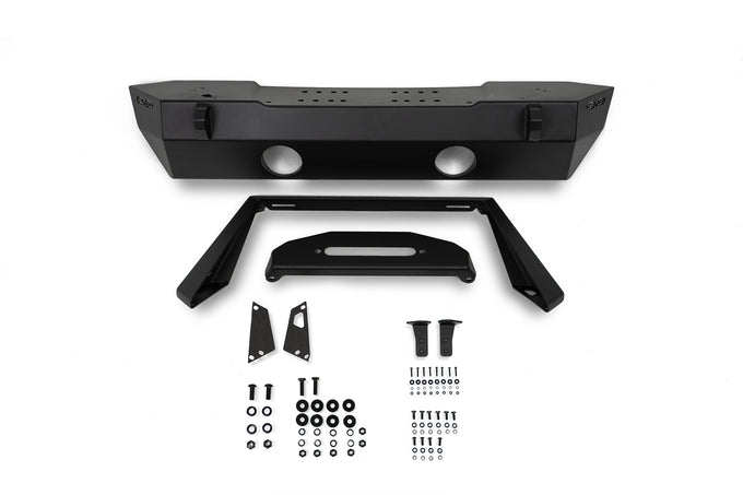 FS-25 Stubby Front Bumper with Plated Bull Bar <br>07-25 Jeep Wrangler JK, JL, Gladiator JT