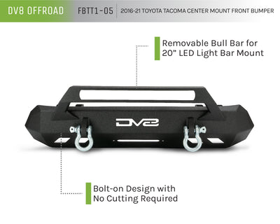 Center Mount Front Bumper <br>16-21 Toyota Tacoma