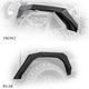Front & Rear Armor Fender Flares <br>20-21 Jeep Gladiator