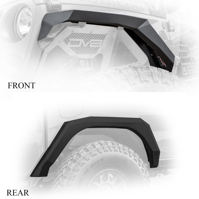 Front & Rear Armor Fender Flares <br>20-21 Jeep Gladiator