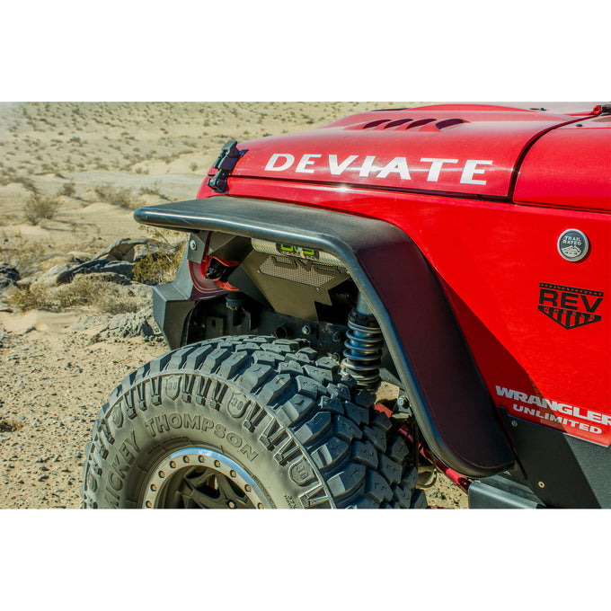 Front & Rear Wide Fender Flares <br>07-17 Jeep Wrangler, 2018 JK