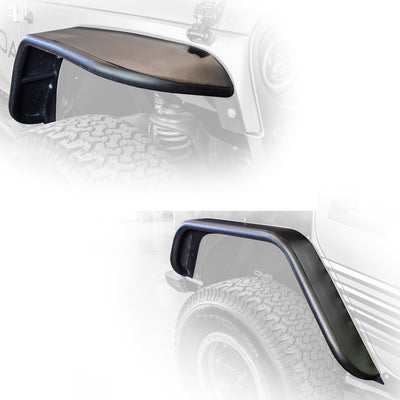 Front & Rear Wide Fender Flares <br>07-17 Jeep Wrangler, 2018 JK