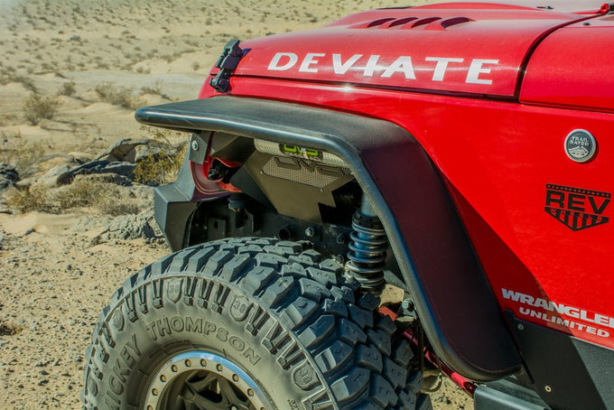 Front & Rear Wide Fender Flares <br>07-17 Jeep Wrangler, 2018 JK