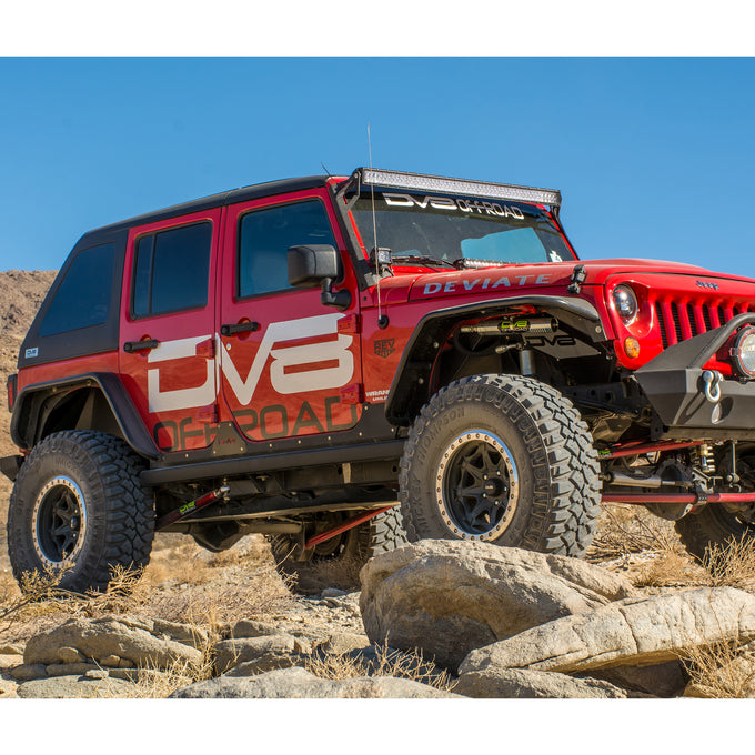 Front & Rear Wide Fender Flares <br>07-17 Jeep Wrangler, 2018 JK
