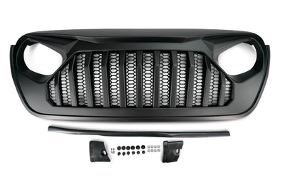 Black Replacement Grille <br>18-21 Jeep Wrangler 20-21 Gladiator