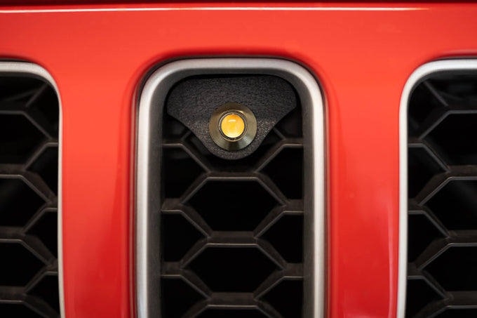 Amber Grille Lights <br>18-21 Jeep Wrangler, 2018 JK