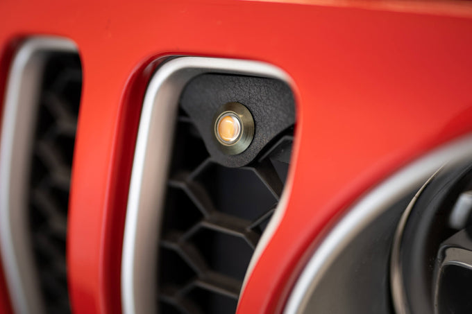 Amber Grille Lights <br>18-21 Jeep Wrangler, 2018 JK