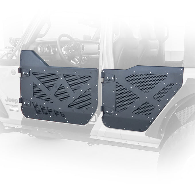 Half-Doors With Aluminum Mesh <br>18-21 Jeep Wrangler 20-21 Gladiator