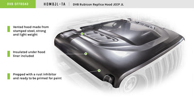 Replica Hood <br>18-21 Jeep Wrangler 20-21 Gladiator