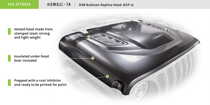 Replica Hood <br>18-21 Jeep Wrangler 20-21 Gladiator