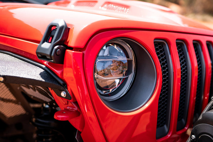 Chrome LED Headlights <br>18-21 Jeep Wrangler 20-21 Gladiator