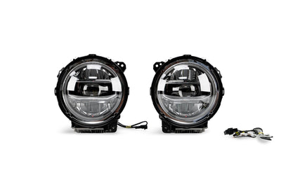 Chrome LED Headlights <br>18-21 Jeep Wrangler 20-21 Gladiator