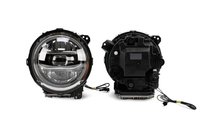 Chrome LED Headlights <br>18-21 Jeep Wrangler 20-21 Gladiator