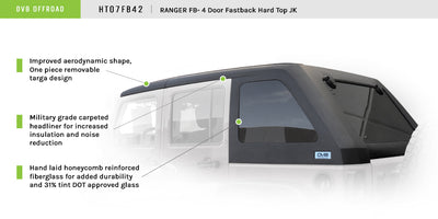 Fastback Hard Top <br>07-17 Jeep Wrangler, 2018 JK