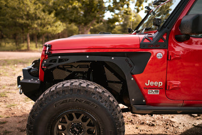 Black Or Raw Front Inner Fenders <br>18-22 Jeep Wrangler 20-22 Gladiator, 2018 JK