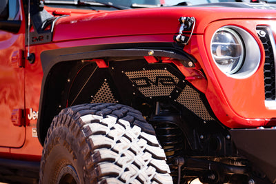 Black Or Raw Front Inner Fenders <br>18-22 Jeep Wrangler 20-22 Gladiator, 2018 JK
